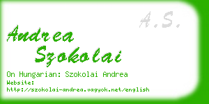 andrea szokolai business card